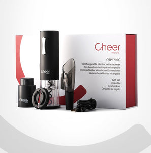 Cheer Moda Electric Wine Opener Gift Set - QTP1795C (Rechargeable)
